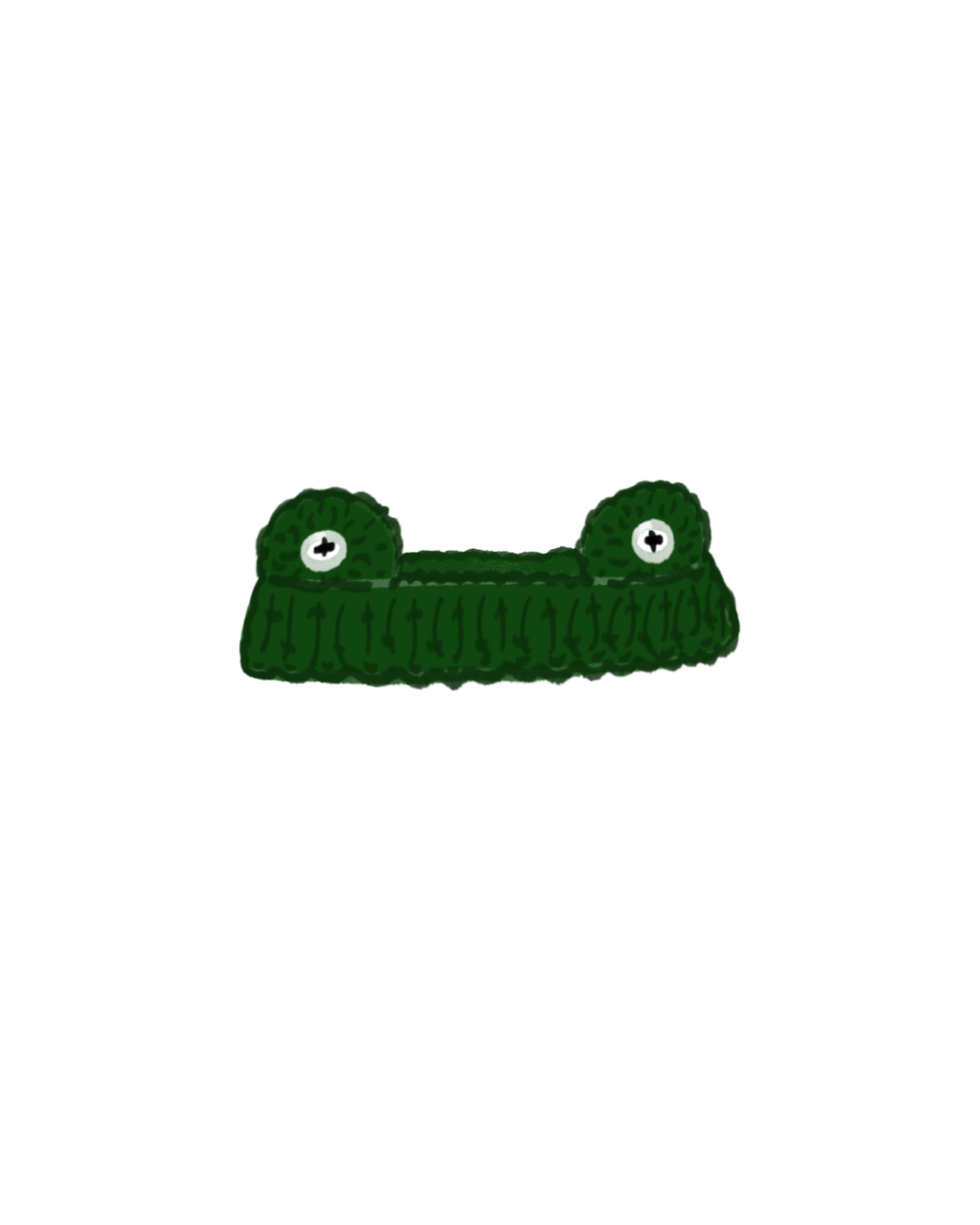 crocheted frog headband
