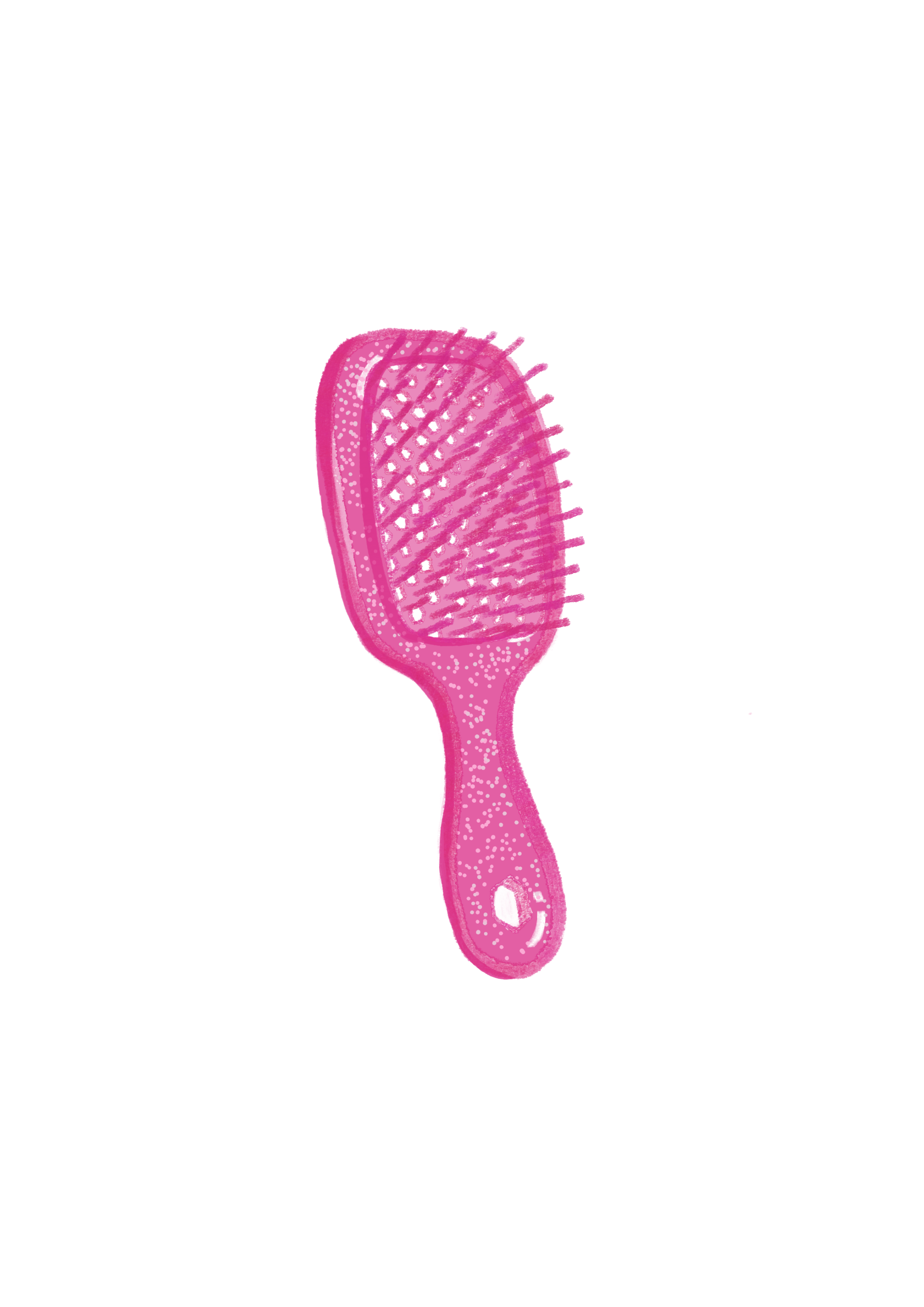 pink hairbrush